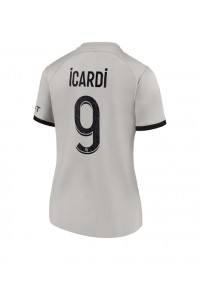 Paris Saint-Germain Mauro Icardi #9 Fotballdrakt Borte Klær Dame 2022-23 Korte ermer
